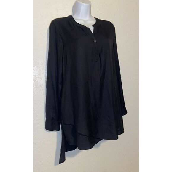 Soft Surroundings In‎ The Study Black Asymmetrical Layered Tunic Size XS - Picture 3 of 10